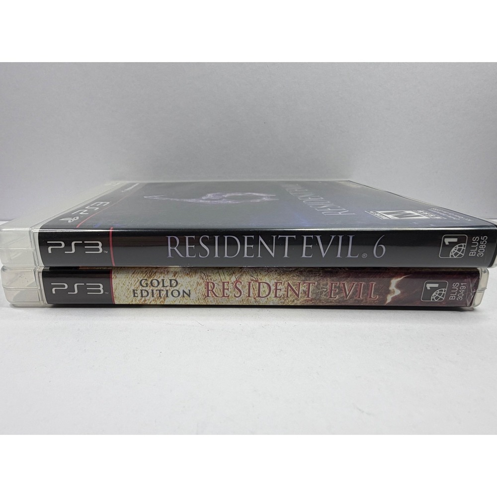 Resident Evil 5 Gold Edition & Resident Evil 6 PS3 Capcom Game Bundle Lot